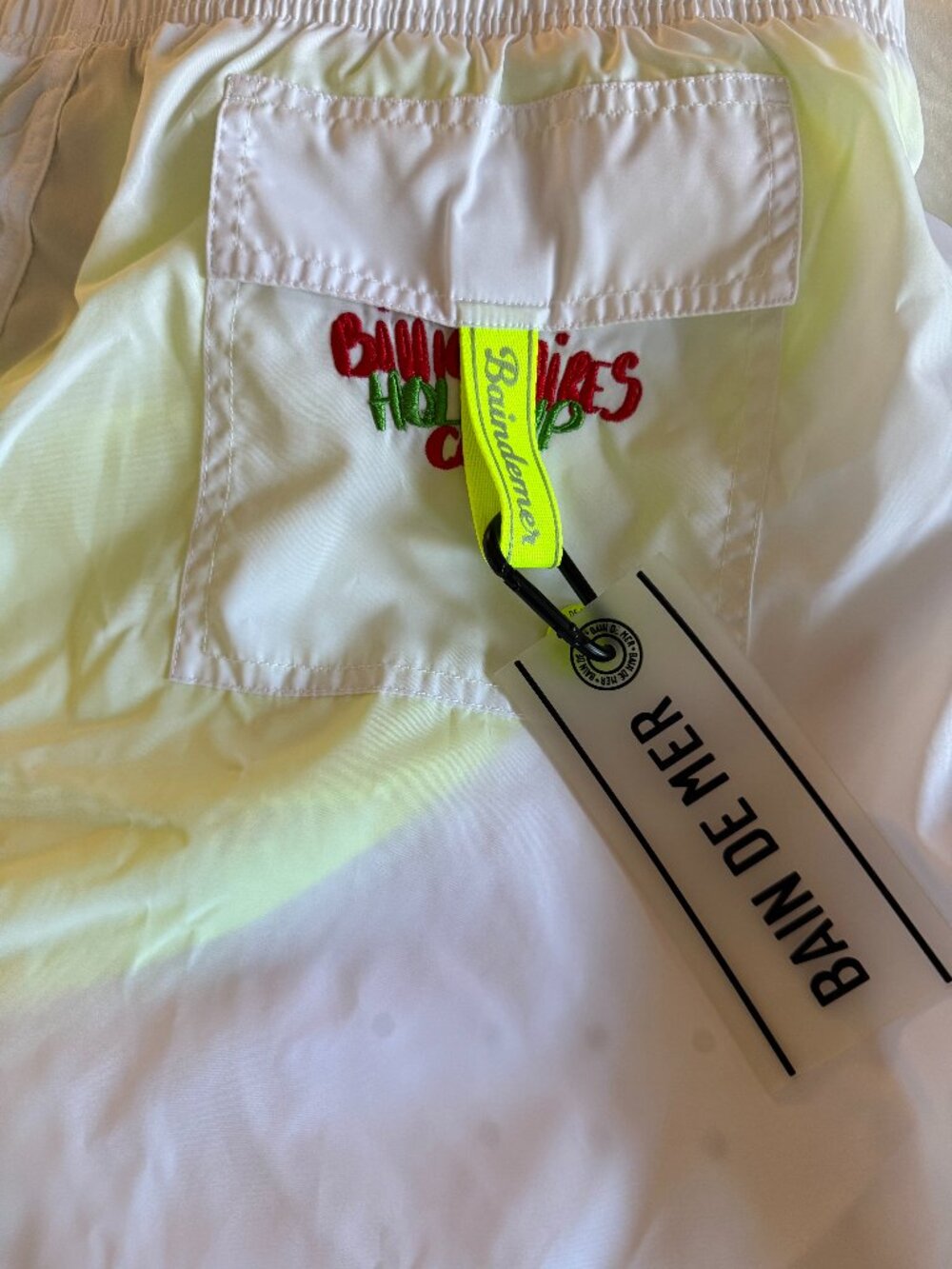 Bain de Mer St. Tropez Billionaires Club Mono Swim Shorts NWT White 2XL